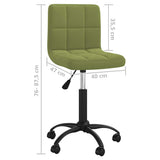 Swivel Office Chair Light Green Velvet 334358