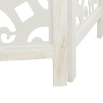 Room Divider 3 Panels White Solid Wood Paulownia 358734