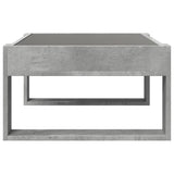 Coffee Table with Infinity LED Concrete Grey 70x53x30 cm 847633