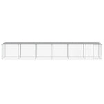 Chicken Cage with Roof Light Grey 603x98x90 cm Galvanised Steel 3189056
