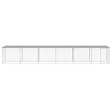 Chicken Cage with Roof Light Grey 603x98x90 cm Galvanised Steel 3189056
