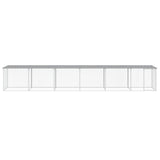 Chicken Cage with Roof Light Grey 603x98x90 cm Galvanised Steel 3189056