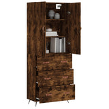Highboard Smoked Oak 69.5x34x180 cm Engineered Wood 3195824
