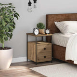 Bedside Cabinet Artisan Oak 34x35.5x50 cm Engineered Wood 857260