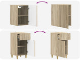 3 Piece Bathroom Cabinet Set ARNHEM Sonoma Oak Engineered Wood 3417767