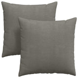Sofa Pillows 2 pcs Light Grey 60 x 60 cm Corduroy Fabric 42014032