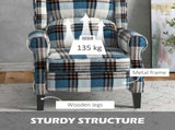 Wingback Reclining Chair Push Back Recliner Armchair for Living Room Bedroom with Footrest Armrests T3398P328127