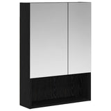 Bathroom Mirror Cabinet Black Oak 50 x 14.5 x 70 cm 889200