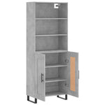 Highboard Concrete Grey 69.5x34x180 cm Engineered Wood 3189985