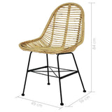 Dining Chairs 6 pcs Natural Rattan 275498
