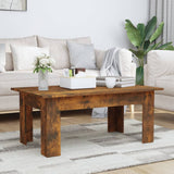 ZNTS Coffee Table Smoked Oak 100x60x42 cm Engineered Wood 815426