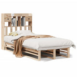 Bookcase Bed without Mattress 90x190 cm Single Solid Wood Pine 3323977