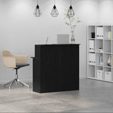 Reception Desk Black 100x50x103.5 cm Engineered Wood 859025