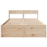 Bed Frame without Mattress 120x190 cm Small Double Solid Wood Pine 3282360