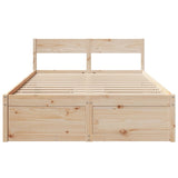 Bed Frame without Mattress 140x190 cm Solid Wood Pine 3282354