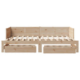 Daybed with Trundle and Drawers without Mattress 80x200 cm 3302215