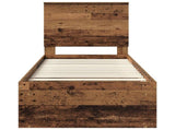 Bed Frame with Headboard Old Wood 75 x 190 cm Solid Pine Wood 3411080