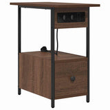 Bedside Cabinet Brown Oak 60 x 30 x 61 cm Engineered Wood 859599