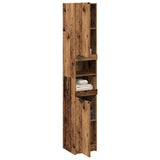 Bathroom Cabinet Old Wood 32x34x188.5 cm Engineered Wood 856943