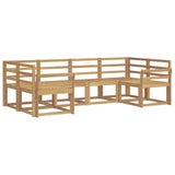 Outdoor Sofa Set 6 pcs White Solid Acacia Wood 3388118