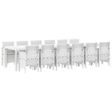 Garden Dining Set 13 pcs White Polt rattan 3378783