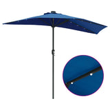 Garden Parasol 294 x 150 x 223 cm Polyester and Steel Azurblau 42003266