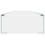ZNTS TV Stand/Monitor Riser Glass Clear 110x30x13 cm 244132