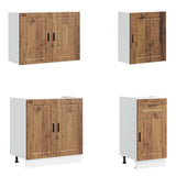 7 Piece Kitchen Cabinet Set Porto Old Wood Engineered Wood 3314789