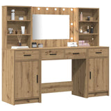 Dressing Table Set with Shelf 3 pcs Artisan Oak Engineered Wood 3334289