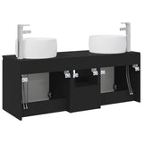 Bathroom Cabinet Set 3 pcs Black 49.5 x 44.5 x 66 cm 3405718