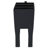 Raised Garden Bed Anthracite 60x25x46 cm PP Rattan 152208