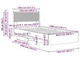 Bed Frame with Storage and Headboard Grey Sonoma 100 x 200 cm 3414334