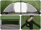 Tipi Tent with Roof Green 6-Person Polyester and Steel 42028623