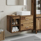 Bathroom Furniture Set 2 pcs Old Wood Engineered Wood 3403886