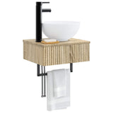 Wall-Mounted Wash Basin Sonoma Oak 40 x 35 x 39 cm 890170