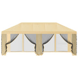 Gazebo Cover with Sidewalls Cream 600.5 x 300.5 cm Polyester 900436