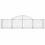 Arched Gabion Baskets 10 pcs 200x50x40/60 cm Galvanised Iron 3146265