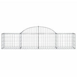 Arched Gabion Baskets 10 pcs 200x50x40/60 cm Galvanised Iron 3146265