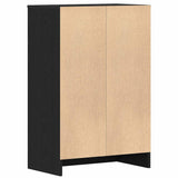 Shoe Cabinet Black Oak 60x35x92 cm Engineered Wood 862074