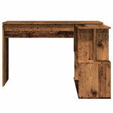 Corner Desk Old Wood 200.5x50x76 cm Engineered Wood 855956