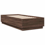 Bed Frame without Mattress Brown Oak 100x200 cm 3209722