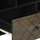 TV Cabinet Black 100x33x46 cm Solid Wood Mango 4017700