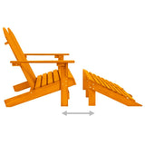 Garden Chair Orange Solid fir wood Large Detachable 315918