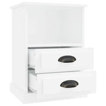 ZNTS Bedside Cabinet High Gloss White 43x36x60 cm 816332