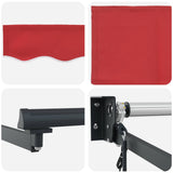 Electric Retractable Awning Red and Anthracite 4 x 3 m 3420155