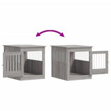 Dog Crate Furniture Grey Sonoma 64.5x80x71 cm Engineered Wood 838335