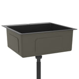 ZNTS Handmade Kitchen Sink Black Stainless Steel 51509