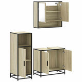 3 Piece Bathroom Furniture Set Sonoma Oak Engineered Wood 3300976