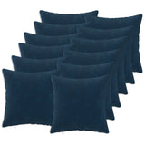 Cushion with Pillow HEERLEN 12 pcs Blue Microfiber Fleece 924684