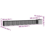 Chicken Cage Anthracite 900x91x100 cm Galvanised Steel 3106458